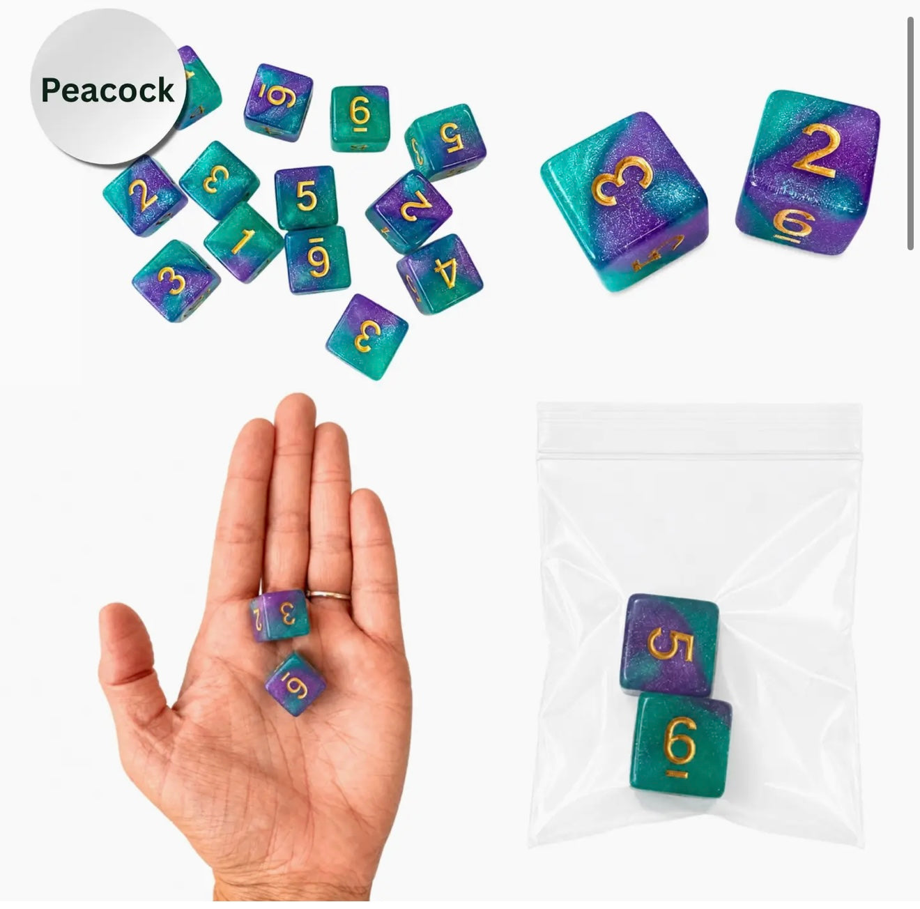 Sparkle Dice: Peacock