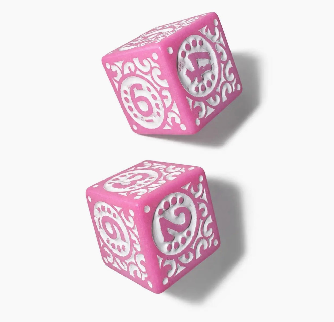 Vintage Pink Handpainted Specialty Dice by My Casita