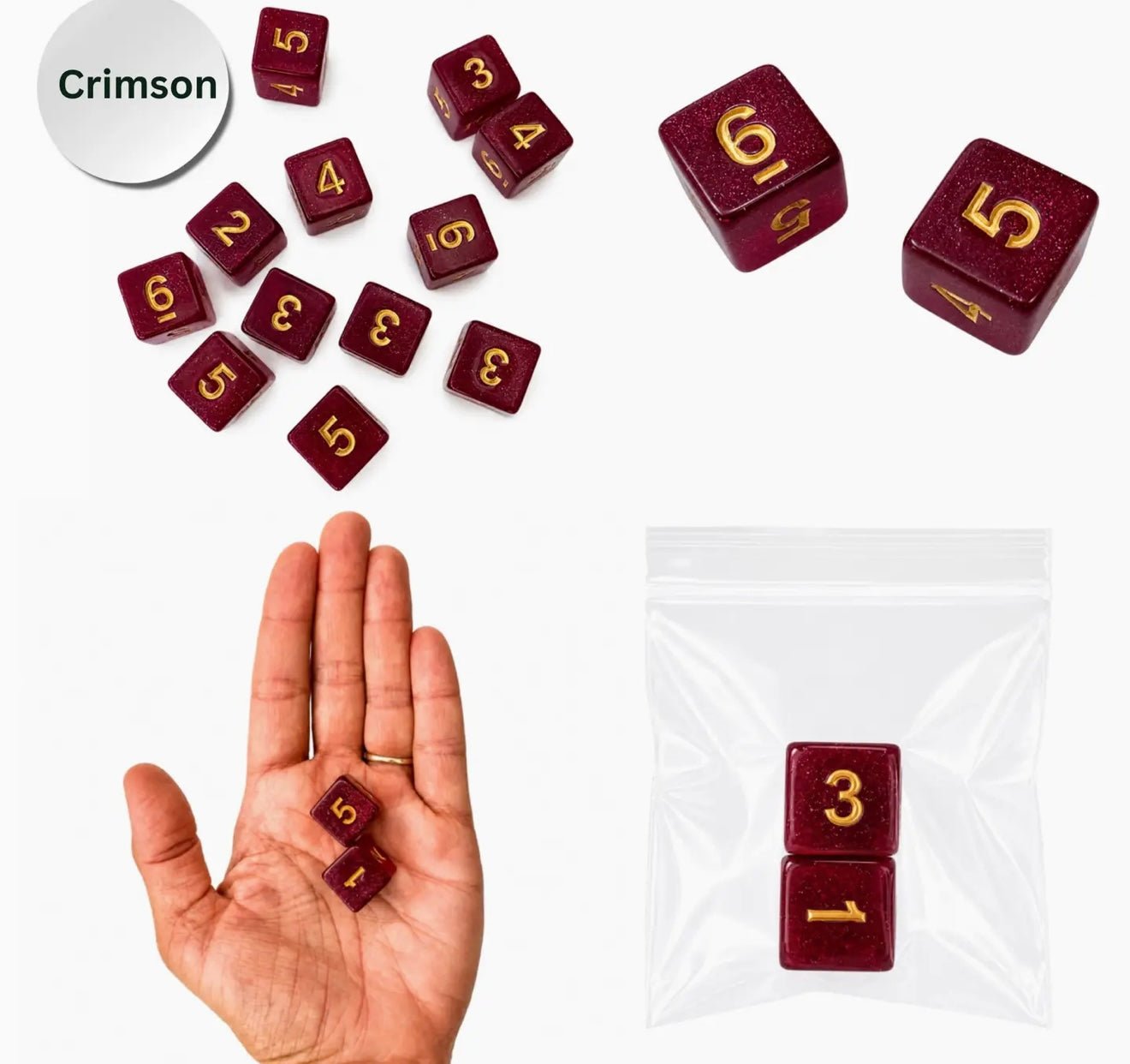 Sparkle Dice: Crimson
